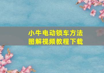 小牛电动锁车方法图解视频教程下载