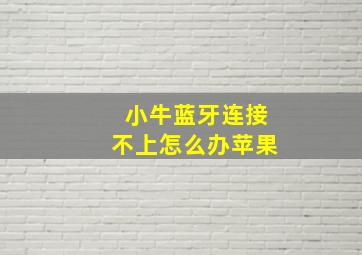 小牛蓝牙连接不上怎么办苹果