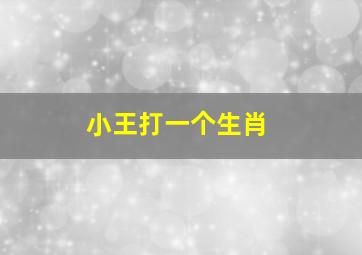 小王打一个生肖