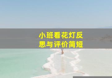 小班看花灯反思与评价简短