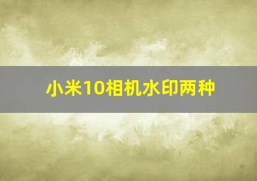 小米10相机水印两种