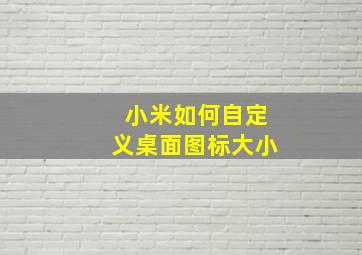 小米如何自定义桌面图标大小