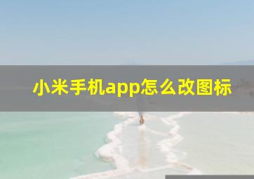 小米手机app怎么改图标