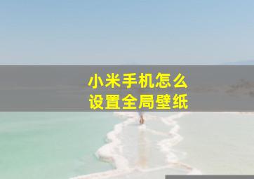 小米手机怎么设置全局壁纸