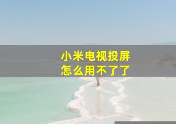 小米电视投屏怎么用不了了