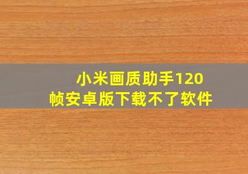 小米画质助手120帧安卓版下载不了软件