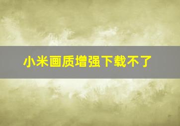 小米画质增强下载不了