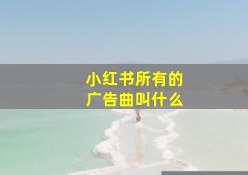 小红书所有的广告曲叫什么