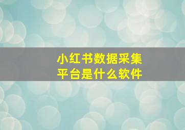 小红书数据采集平台是什么软件