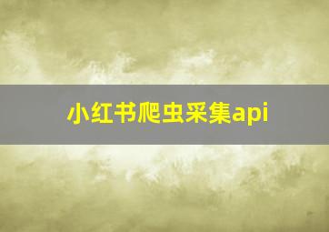 小红书爬虫采集api