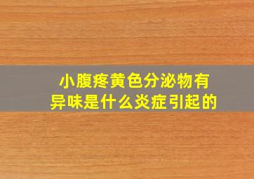 小腹疼黄色分泌物有异味是什么炎症引起的