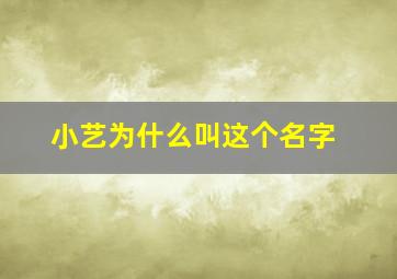 小艺为什么叫这个名字