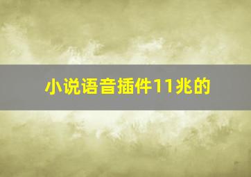 小说语音插件11兆的