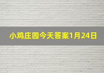 小鸡庄园今天答案1月24日