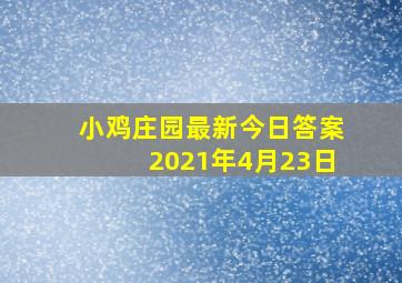 小鸡庄园最新今日答案2021年4月23日