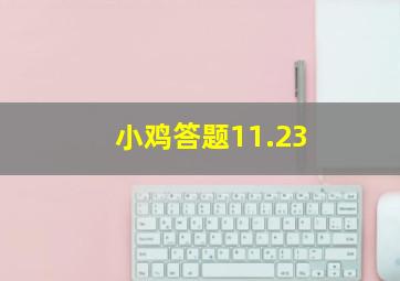 小鸡答题11.23