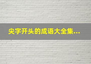 尖字开头的成语大全集...