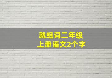 就组词二年级上册语文2个字