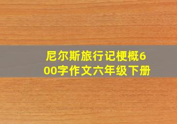 尼尔斯旅行记梗概600字作文六年级下册