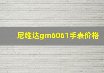 尼维达gm6061手表价格