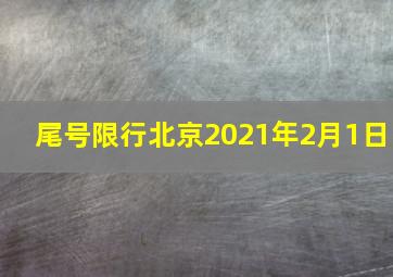 尾号限行北京2021年2月1日