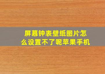 屏幕钟表壁纸图片怎么设置不了呢苹果手机