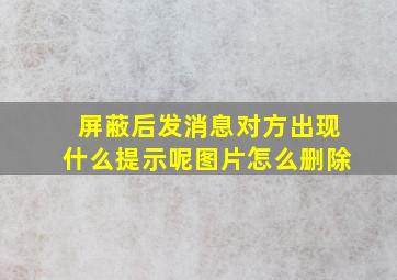 屏蔽后发消息对方出现什么提示呢图片怎么删除