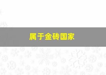 属于金砖国家