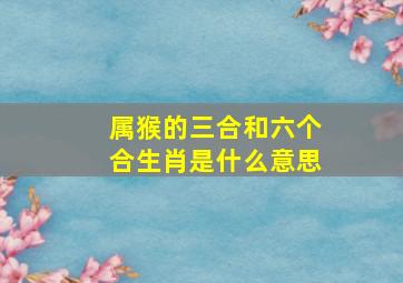 属猴的三合和六个合生肖是什么意思