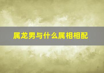 属龙男与什么属相相配