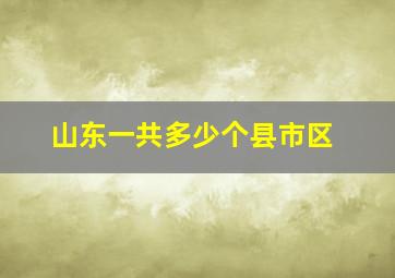 山东一共多少个县市区