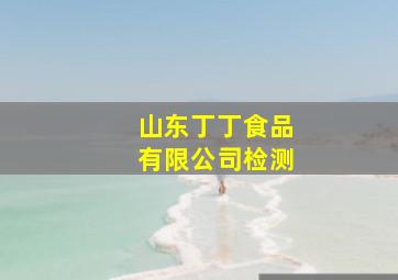 山东丁丁食品有限公司检测