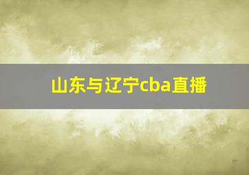 山东与辽宁cba直播