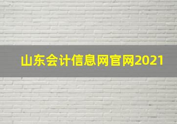 山东会计信息网官网2021