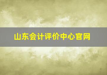 山东会计评价中心官网