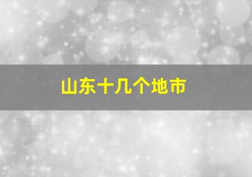 山东十几个地市