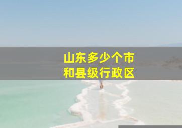 山东多少个市和县级行政区