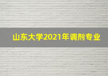 山东大学2021年调剂专业