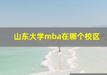 山东大学mba在哪个校区