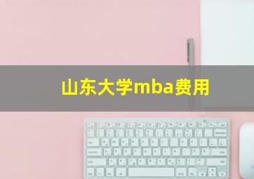 山东大学mba费用