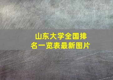 山东大学全国排名一览表最新图片