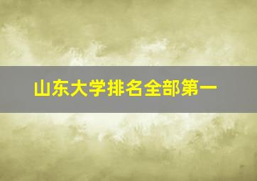 山东大学排名全部第一