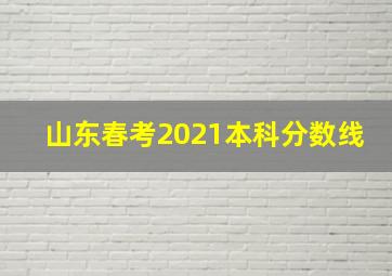 山东春考2021本科分数线