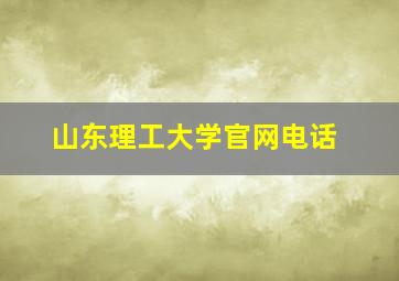 山东理工大学官网电话