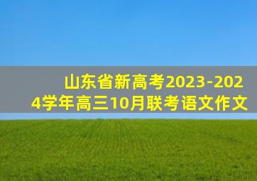 山东省新高考2023-2024学年高三10月联考语文作文