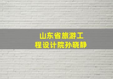 山东省旅游工程设计院孙晓静