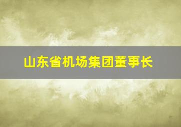 山东省机场集团董事长