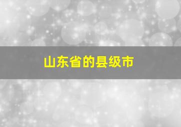 山东省的县级市