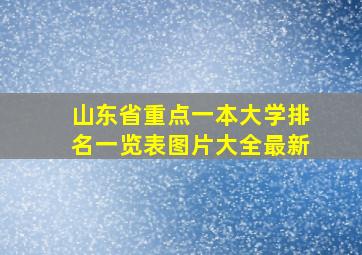 山东省重点一本大学排名一览表图片大全最新