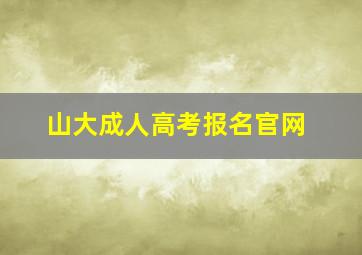 山大成人高考报名官网